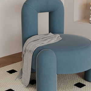 Single <b>Sofa</b> Chair Velvet Lounge Chair Modern Minimalist Design For Living Room <b>Bedroom</b> Balcony Use Soft Upholstery - Product Image 4