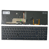 Nouveau clavier d'ordinateur portable ZBOOK 15 G5/G6 rétroéclairé LED ultra-fin en plastique, disposition suédoise/finlandaise, noir, en stock