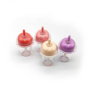 Emballage de gloss à lèvres en forme de tasse à café mignonne, 5 ml, tubes de gloss à lèvres en forme de tasse à café, tubes de gloss à lèvres en forme de bouteille à paille, 5 ml - Product Image 1