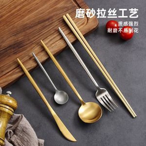 Joy Stainless Steel Cutlery Set 5Pcs Fork Spoon Knife Steakware Durable Tableware for Hotel Restaurant - Product Image 1