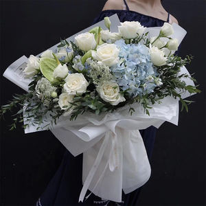 Emballage cadeau coloré translucide, 10 pièces, papier d'emballage de fleurs en plastique imperméable, nouvelle collection <span class=keywords><strong>2021</strong></span> - Product Image 4