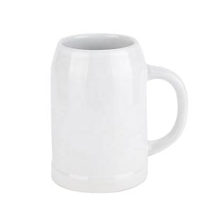 Taza de cerámica personalizada para cerveza, 500ml-1000ml, vapor de cerveza blanco, barato, a la venta - Product Image 1