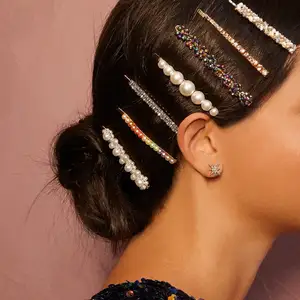 2022 Newest Custom Alphabets Fashion Letter Word Rhinestone Crystal Hair Clip Pin Barrette Ornament