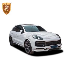 Vente en gros de matériaux PP, mélange de fibres de carbone, séparateur avant, diffuseur arrière, Kits de carrosserie de voiture pour <span class=keywords><strong>Porsche</strong></span> Cayene 9Y0 mise à jour au Style <span class=keywords><strong>Techart</strong></span> - Product Image 6
