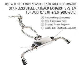 Vortex Sport Sound Electronic Valve Stainless Steel <b>Exhaust</b> Fits Audi Q7 3.0T 3.6 2005-2015 Racing Upgrade - Product Image 1
