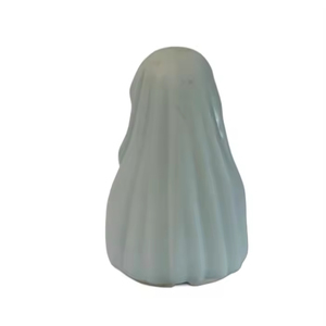 Busto de Cerámica Vintage de la Virgen María con Túnica Azul y una Rosa Rosa - Product Image 4