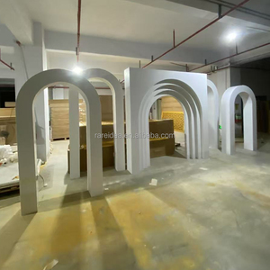 웨딩 장식 용품 파티 3D 아치 화이트 무대 흰색 배경 벽 스탠드 - Product Image 2