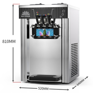 Bql168 tự động Countertop Máy làm kem nhà máy thép không gỉ 3 hương vị Ice Cream Maker điều kiện mới có sẵn - Product Image 1