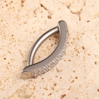 Piercing de nombril à double rangée de pierres en zircone, bijoux pour femmes