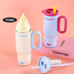 DD4441 Nouvelle Arrivée Tasse de Bureau Isotherme Portable pour Voiture 750ML Tasse Isotherme Double Paroi en Acier Inoxydable avec Couvercle Anti-Fuite - Product Image 1