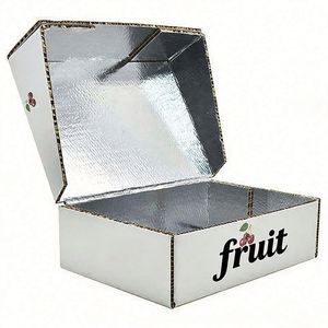 Customizable Eco-Friendly Recyclable Thermal Insulated Aluminum Foil Lined Corrugated Mailer Box Four-Color/Hot Stamping Logo - Product Image 1