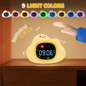Lámpara de reloj de compañero de sueño perfecto, reloj de entrenamiento de sueño de silicona recargable, reloj despertador para niños con luz nocturna - Product Image 6