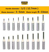 Fraise à bois CNC en carbure monobloc à 3 cannelures 6-12 mm avec brise- copeaux