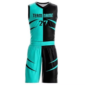 Nuevo Conjunto de Uniforme de Baloncesto Sublimado Personalizado de Alta Calidad, Cuello en V sin Mangas, 100% Poliéster, Unisex para Adultos, en Venta - Product Image 1