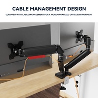 Offre Spéciale Factory Direct Bras de support d'écran en aluminium à double moniteur de 17 à 32 pouces avec support VESA pour ordinateurs