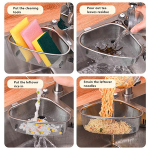Sink Drainer Basket Metall Obst Lager regal für Gemüse und Obst waschen Filter die übrig gebliebenen Lebensmittel - Product Image 3