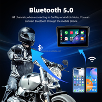 Écran d'affichage portable sans fil pour moto, 7 pouces, étanche, amovible, CarPlay Android Auto, BT TPM, navigation pour moto