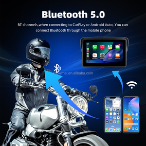 Pantalla de Navegación para Motocicleta de 7 Pulgadas, Impermeable, Extraíble, Portátil, Inalámbrica, con CarPlay, Android Auto, Bluetooth, TPM - Product Image 6