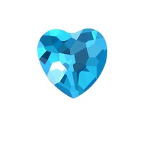 Strass en verre cristal en forme de cœur de pêche pour nail art, vêtements, téléphones et accessoires DIY