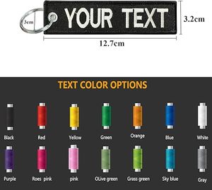 Llaveros Personalizados, Etiquetas Bordadas de Doble Cara con <span class=keywords><strong>Texto</strong></span>/Número, Accesorios Unisex para Llaves de Habitaciones, Motocicletas y Autos - Product Image 3