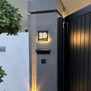 Ánh sáng lên số tùy chỉnh chuyên nghiệp ngoài trời 3D thắp sáng nhà số ký chữ dẫn Backlit số Thép không gỉ - Product Image 2