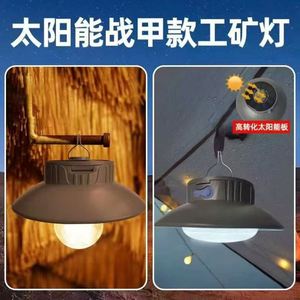 ไฟแคมป์ปิ้ง LED พลังงานแสงอาทิตย์สำหรับกลางแจ้ง พร้อมแบตเตอรี่ในตัว ระดับการป้องกัน IP65 สำหรับสวน ไฟฉุกเฉิน ไฟสำหรับคนงานเหมือง ไฟสำหรับตลาดกลางคืน - Product Image 2