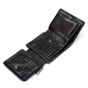 กระเป๋าสตางค์แบบสั้น Andong สำหรับผู้ชาย หนังวัวแท้ แฟชั่น ป้องกัน RFID กระเป๋าใส่บัตร - Product Image 2