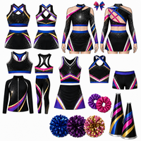 Tenue de Cheerleader Professionnelle Personnalisée avec Logo, Vêtement de Danse pour Spectacle, Costume de Compétition Pailleté, OEM ODM Vente en Gros