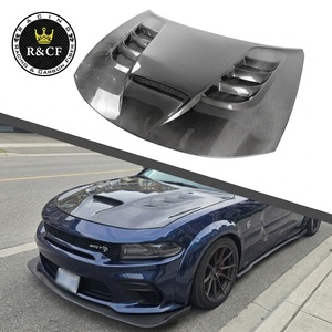 Cofano Motore Anteriore in Fibra <span class=keywords><strong>di</strong></span> Carbonio Stile Viper per Dodge Charger SRT 2015-2024, Cofano Sportivo Ventilato S9 - Product Image 1