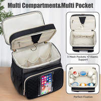 Organisateur de maquillage suspendu personnalisé, sac cosmétique, sac de voyage, sac de toilette, grandes trousses de toilette