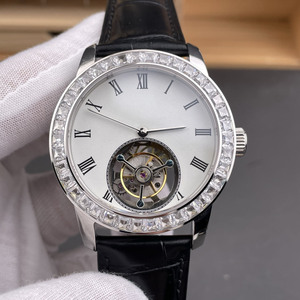 High-Quality Diamond-Encrusted Tourbillon Mechanical Watch - Luxury Designer Classic Fashion Men's Mechanical Watch - Product Image 2
