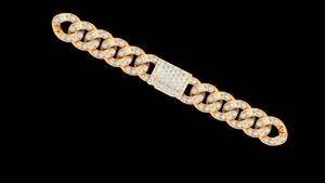 Nuevo Collar de Cadena Cubana Chapado en Oro con Diamantes de Laboratorio para Hombre, Cadena de Eslabones de Plata Esterlina 925, Regalo para Bodas y Fiestas - Product Image 2