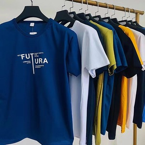 T-shirts d'été décontractés <span class=keywords><strong>pour</strong></span> hommes à manches courtes en coton imprimé dessin animé, respirants, anti-plis, anti-humidité, coupe ample, vente en gros - Product Image 5