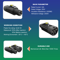 Adaptateur de chargeur EV d'usine neuf, DC GBT vers prise Tesla/NACS pour Model S/X/3 IP65 16-32A