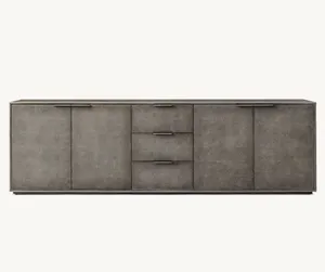 Juego de sala de estar de lujo americano con diseño Art Deco francés OEM Sassanid Saundersen Shagreen Panel aparador de 4 puertas con cajones - Product Image 2