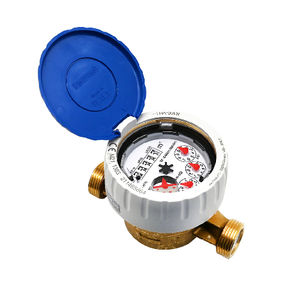 Medidor de agua Dian, modelo Wet, 1/2 pulgada, cuerpo de latón con tapa azul para uso doméstico - Product Image 1