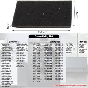 Filtre en éponge de mousse 481010716911 pour sèche-linge Whirlpool HX HMMR10440, pièce de rechange - Product Image 4