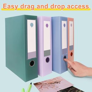 Thickened PP Morandi Folding <b>File</b> Box with Customized Printing Durable Design 235x308mm Size Large Capacity Office <b>Storage</b> Box - Product Image 6