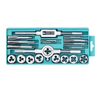 Jeu de tarauds et filières en acier allié M6-M12 (20 ou 12 pièces) pour la filetage manuel – Coffret d'outils
