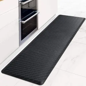 Нескользящие Черные Кухонные коврики с защитой от усталости прочный водонепроницаемый противоусталый напольный коврик