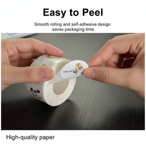 สติกเกอร์โลโก้ทรงกลมสีสันสดใสแบบกำหนดเองสำหรับฉลากบรรจุภัณฑ์ พิมพ์ UV กันน้ำ ติดด้วยกาวไวนิล - Product Image 5