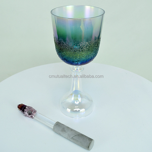 녹색 크리스탈 노래 성배 그릇 432Hz 순수 피치 크리스탈 노래 그릇 성배 사운드 치유 명상을위한 악기 - Product Image 1