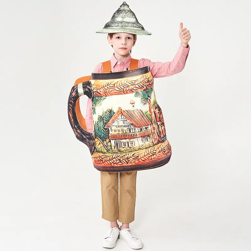 Tasse à bière promotionnelle bon marché Costume d'Halloween Costume drôle de verre à boire de bière d'artisanat alimentaire Costume d'enfants