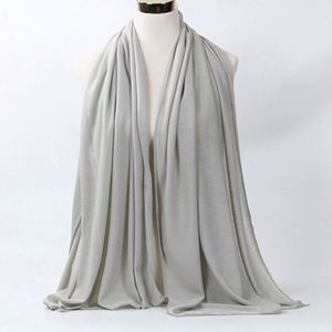Écharpes en mousseline de qualité supérieure, châles doux, hijabs, foulards musulmans tendance, hijab grande taille uni pour femmes - Product Image 4