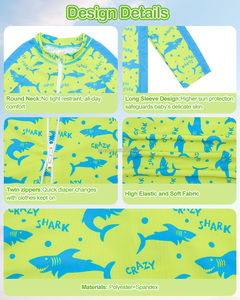 <span class=keywords><strong>Maillot</strong></span> <span class=keywords><strong>de</strong></span> <span class=keywords><strong>bain</strong></span> une pièce tricoté pour bébé garçon et fille, avec fermeture éclair à manches longues, OEM et ODM - Product Image 6
