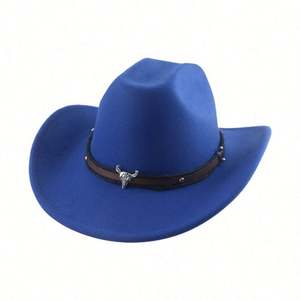 Sombrero de Vaquera de Moda, Nuevo Modelo 2023, Más Vendido, Sombrero de Vaquero Occidental de Lana Sintética - Product Image 4