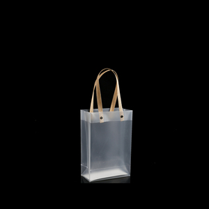Pieghevole Più Forte Trasparente Logo Personalizzato Pacchetto di Plastica Con Manico IN PVC <span class=keywords><strong>Nido</strong></span> Chiaro Shopping Bag - Product Image 3