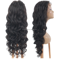 Nouveautés Perruques Lace Frontal 100% Cheveux Humains 13*6, Ondulées Naturelles Bouclées Pré-Pluckées, Effet Vague d'Eau Lâche