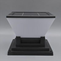 Lampe solaire à pilier LED pour extérieur, étanche IP65, corps en ABS, blanc chaud, garantie de 2 ans, dimmable, pour jardin, 20W, 3000+4000K+6000K