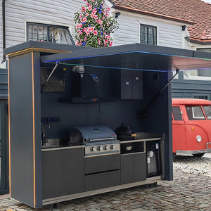 Cuisines extérieures de 2,9 m avec porte électrique - Métal 304 résistant au <span class=keywords><strong>soleil</strong></span> et à l'eau avec grill intégré pour maison capsule - Product Image 1